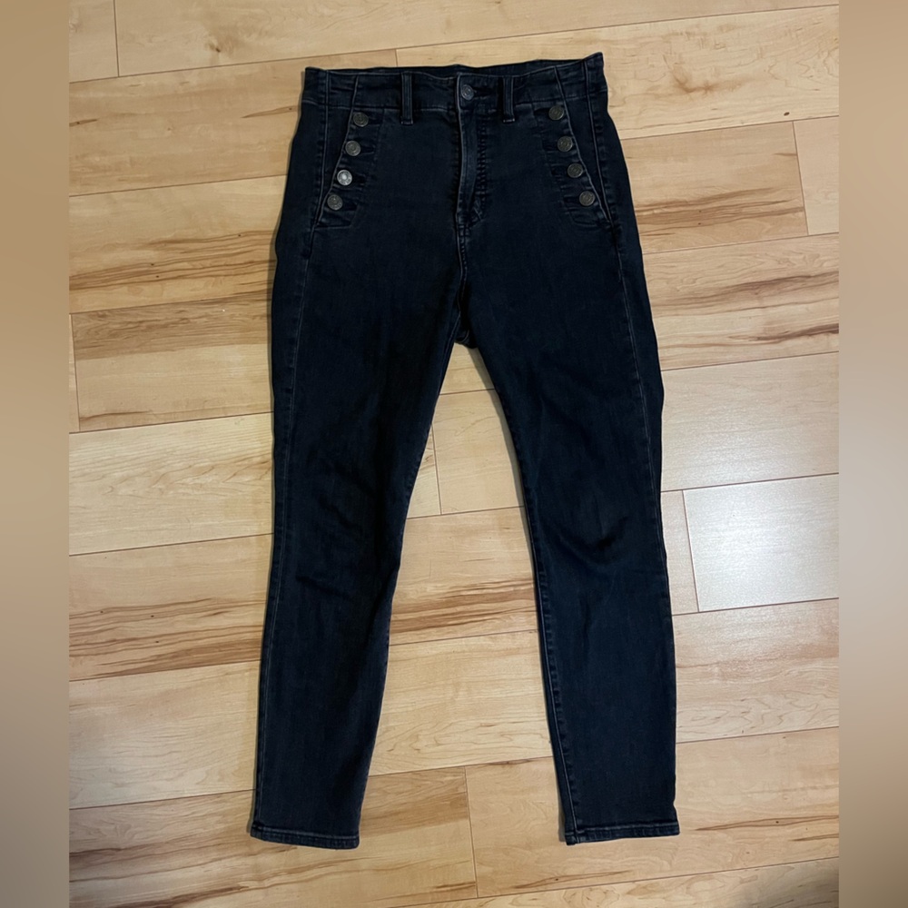Gap high rise skinny fall front jeans